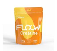 FLOOW - Creatina Monohidratada Sabor Tropical - 500g (166 Dosis) - Creatine en Polvo Pura sin azúcar ni Maltodextrinas - Creatina Micronizada 200 Mesh - Suplemento Deportivo para Masa Muscular