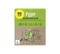 Flopp - Fregasuelos Universal Ecológico 92 Cápsulas | Aroma a Manzana | Secado Rápido |Etiqueta EU Ecolabel | Fregasuelos Concentrado | Limpiador de Suelos Eco | Limpiapisos Friegasuelos