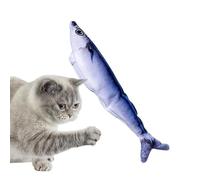 Floppy Fish - Juguetes eléctricos activos para gatos | Cola real eléctrica que mueve y salta peces para cachorros pequeños y perros pequeños aburridos y masticables