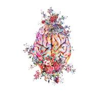 Flor abstracta Anatomía Órgano Órganos internos Descomposición ósea Mural Impresión Lienzo Póster Presentación médica Imagen estética(4,15x20cm No Frame)