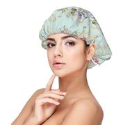 Flor Acuarela Floral Primavera,Gorro de dormir de satén para adultos - Gorro de dormir elástico para mujer, cubrecabello nocturno