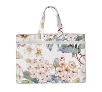 Flor Acuarela Pastel Botánico Rosa,Bolsa de lona para documentos con cremallera, bolso de mano, maletín para la escuela y la oficina.