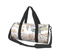 Flor Acuarela Pastel Botánico Rosa, Bolsa de Viaje de Gran Capacidad, Bolso Redondo, Bolsa de Viaje Deportiva, Bolsa de Mano, Bolsa de Fitness