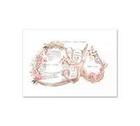 Flor anatomía cráneo corazón cerebro estómago carteles nórdicos e impresiones cuadro sobre lienzo for pared cuadros de medicina decoración habitación médico(H,15X20 cm Unframed)