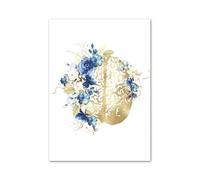 Flor anatomía órgano corazón cerebro útero esqueleto carteles e impresiones cuadro sobre lienzo for pared cuadros de medicina decoración habitación médico(F,A2 40X60 cm Unframed)