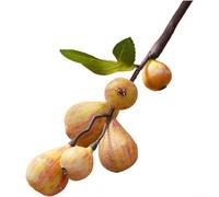 Flor artificial de higuera hecha de espuma con diseño realista multitallo, adecuada para decorar hogares, bodas y escenas fotográficas (amarillo)