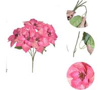 Flor artificial de la flor de Pascua de la franela para el estilo interior del día festivo con forma realista y elegante influencia europea (C)