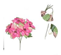 Flor artificial de la flor de Pascua de la franela para el estilo interior del día festivo con la forma realista y la influencia europea elegante (B)