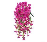 Flor artificial de simulación de jardín, flores colgantes de gloria matutina, decoración para exteriores, jardín, habitación (rosa roja)
