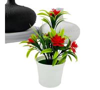 Flor Artificial En Maceta - Bonsái De Imitación Realista De 7,87 Pulgadas, Planta Decorativa De PVC Suave, De Mesa Interior Realista | Elegante Decoración Para El Hogar, Oficina, Cocina, Mesa D