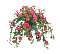 Flor Artificial - Petunia Artificial | Flor Artificial De Gloria De La Mañana En Maceta | Petunias Artificiales Para Exteriores | Flor Artificial De Simulación UV | Flores Colgantes Para La Decoración