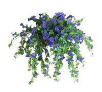 Flor Artificial - Petunia Artificial | Flor Artificial De Gloria De La Mañana En Maceta | Petunias Artificiales Para Exteriores | Flor Artificial De Simulación UV | Flores Colgantes Para La Decoración