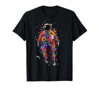 Flor Astronauta Ciencia Astronomía Espacio Ultraterrestre Galaxia Camiseta