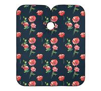 Flor Azul Marino Barberos Delantal Impermeable Capas De Corte Peluqueria Ligera Barbero Capas Para Peluquero Niños Peluquería 140X168Cm