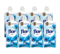 Flor Azul Suavizante Concentrado para la ropa 624 lavados (8 botellas de 78 lavados)