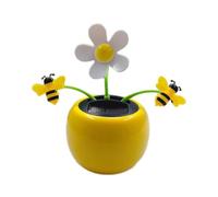 Flor bailarina alimentada por energía solar con juguete de abeja bailarina, decoración del hogar alimentada por energía solar para jardín e interior, material ABS (abejas)