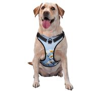 Flor Blanca de la Naturaleza,Arnés para Mascotas, arnés Reflectante Ajustable para Perros,S
