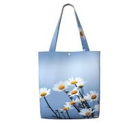 Flor blanca de la naturaleza,Bolsas de supermercado reutilizables, bolsas de compras, bolsas de lona de gran capacidad, bolso de hombro
