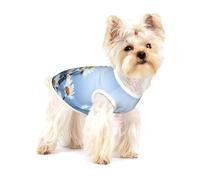 Flor Blanca de la Naturaleza,Camiseta de algodón sin Mangas para Mascotas, Chaleco Transpirable, Suave y elástico para Cachorros,S