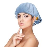 Flor blanca de la naturaleza,Gorro de dormir de satén para adultos - Gorro de dormir elástico para mujer, cubrecabello nocturno