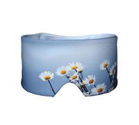 Flor blanca de la naturaleza,Máscara para ojos con bloqueo de luz y protección ocular completa para dormir, orejeras y ojos.