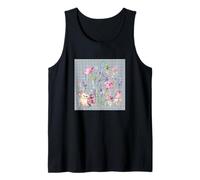Flor botánica de acuarela floral para mujer Camiseta sin Mangas