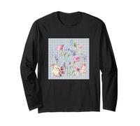 Flor botánica de acuarela floral para mujer Manga Larga