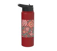 Flor botánica vintage Boho Floral Cottagecore Stainless Steel Insulated Water Bottle