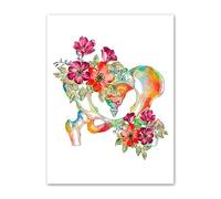 Flor cerebro corazón cráneo riñón esqueleto anatomía carteles lienzo impreso pintura pared arte imagen clínica médica habitación decoración del hogar(8,30x40 cm No Frame)