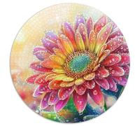 Flor Colorida Gotas de Lluvia Puzzle para Adultos Puzzle de 1000 Piezas Papel Relajación Decoración 1000pcs (67.5x67.5cm)