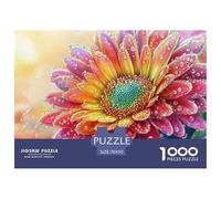 Flor Colorida Puzzle de 1000 Piezas Papel para Adultos Gotas de Agua Relajación Familiar 70x50cm/1000pcs