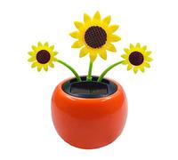 Flor con energía Solar, Juguete de Girasol bailarín Solar, Respetuoso con el Medio Ambiente, ABS Girasol - Adorno de Flores Que Bailan con energía Solar