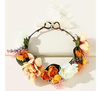 Flor Corona, Diademas de Flores Mujer, Ajustable Diadema Florales Rosa de la Flor Tocado, Novia Tiara, Pelo Guirnalda para Sombrero Ornamento,Fiesta Festival Playa Travle,Nupcial Boda Accesorios