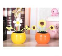 Flor de abejas voladoras con energía solar y mariposas para ventana, jardín, escritorio, patio, adorno de luz diurna de bajo consumo (abejas)