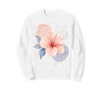 Flor de Acuarela botánica Floral de Hibisco Sudadera