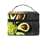 Flor De Aguacate Hecho Palta Guacamole Comida Y Bebida, Bolsa de Maquillaje Bolsa de cosméticos Bolsa de Aseo de Viaje portátil Estuche para lápices