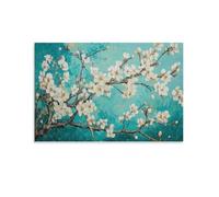 Flor de albaricoque Grandes Cuadros Decoracion Salon Modernos,Flores azules Moderna Pintura Lienzos Decorativos Cuadros，pared Art Para Dormitorio,sala Regalo De Cumpleaños 08x12inch(20x30cm)