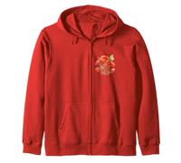 Flor de Amapola Rojo Floral Sudadera con Capucha