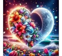 Flor de Amor de mar de fantasía Puzzle 70 Piezas,Rompecabezas DIY Adultos,Puzle Clásico para Adultos Entretenimiento Creativo, Juegos Desafiantes