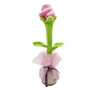 Flor De Baile - Juguete De Flor De Baile | Flora De Peluche Cantando Flores | Juguetes Musicales De Rosa Interactivos | Juguete Musical Educativo Divertido Portátil | Cargas USB TU LIP PLUSH-TOY Para