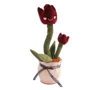 Flor De Baile - Juguete De Flor De Baile | Flora De Peluche Cantando Flores | Juguetes Musicales De Rosa Interactivos | Juguete Musical Educativo Divertido Portátil | Cargas USB TU LIP PLUSH-TOY Para