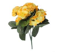 Flor de begonia a base de seda para espacios residenciales que ofrece un aspecto consistente sin necesidad de luz o agua (amarillo)