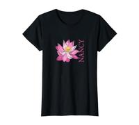 Flor de café Personalizada Nancy Nombre Mujeres Mamá Camiseta gráfica económica, Mujer, Negro, S