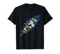 Flor de cítricos Hojas Azules Ramo de Flores de limón Camiseta