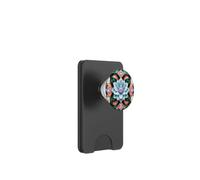 Flor de Cristal de Loto Azul Turquesa Coral Art Nouveau PopSockets PopWallet para MagSafe