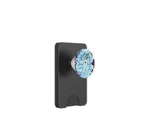 Flor de dalia verde menta y verde azulado PopSockets PopWallet para MagSafe