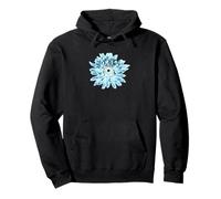 Flor de dalia verde menta y verde azulado Sudadera con Capucha