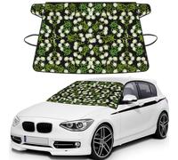 Flor de Edelweiss Alpina Suiza,Funda Protectora para Parabrisas de Coche, Resistente a la Nieve, Hielo, Sol, Rayos UV, Polvo y Agua. Apta para la mayoría de los Coches.