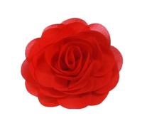 Flor De Gasa 10 piezas de 8 cm pétalos tela gasa con flores artificiales for vestidos boda, sombreros, diademas, broches, proyectos manualidades for decoración del hogar(Red)