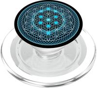 Flor de geometría Sagrada de la Vida con árbol de la Cabalá PopSockets PopGrip para MagSafe